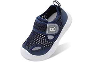 JOINFREE Toddler Water Shoes Wide Toe Box Barefoot Kids Sandals Quick-Dry Aqua Sneakers with Anti-Collision Toe for Swim Pool