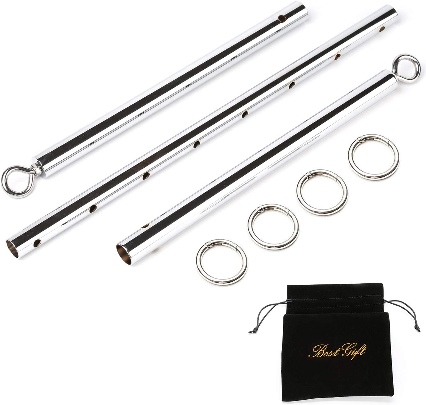 exreizst Silver Spreader Bar Adjustable Expandable Home Gyms Aid Training Kit