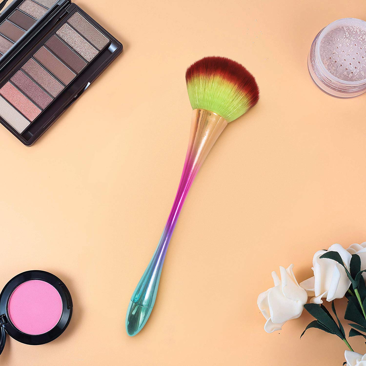 Super Large Mineral Powder Brush, Bronzer Kabuki Makeup Brush, Soft Fluffy Foundation Brush, Professional Powder Brush and Blush Brush for Daily Makeup (color): Beauty