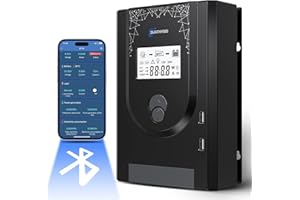 Sunthysis 40A 12V/24V Auto MPPT Solar Charge Controller, Max Input 100V 520W/1040W, LCD Display, APP Monitoring Setting, Solar Panel Regulator for AGM Gel Sealed Flooded, Lithium Battery (Bluetooth)