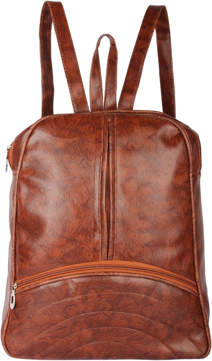 Artificial Leather Women's Backpack Unique Design College Office School Casual Bag for Women and Girls - Storage of Notebook Mobile Phone Camera, Travel Hiking Organizer Bag for Student, Girls and Women