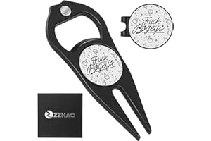 ZZHAO Golf Divot Tool and Golf Ball Marker, Divot Repair Tool，Golf Accessories for Men, Funny Gifts for Men, Tools for Men
