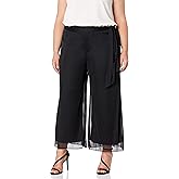 Alex Evenings Womens Wide Leg Chiffon Dress Pant for Mother of The Bride, Elegant Formal Pant (Plus Size)