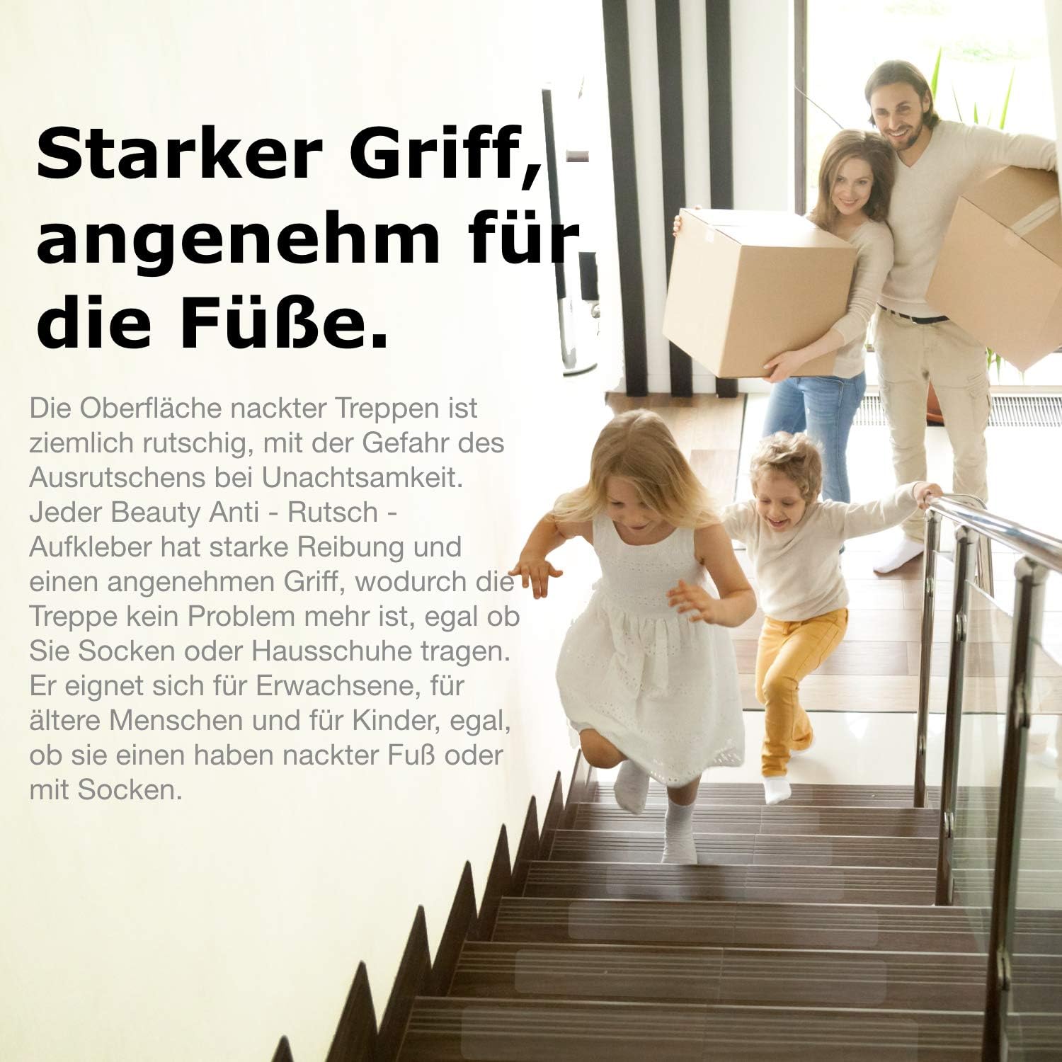 15-Pack(4"x 24"),Non-Slip Clear Adhesive Stair Treads,Translucent Safety Stair Traction Hardwood Treads,PVC-Free Anti Slip Clear Adhesive Strips,Baby/Elder/Pet Safety,Indoor - Image 3