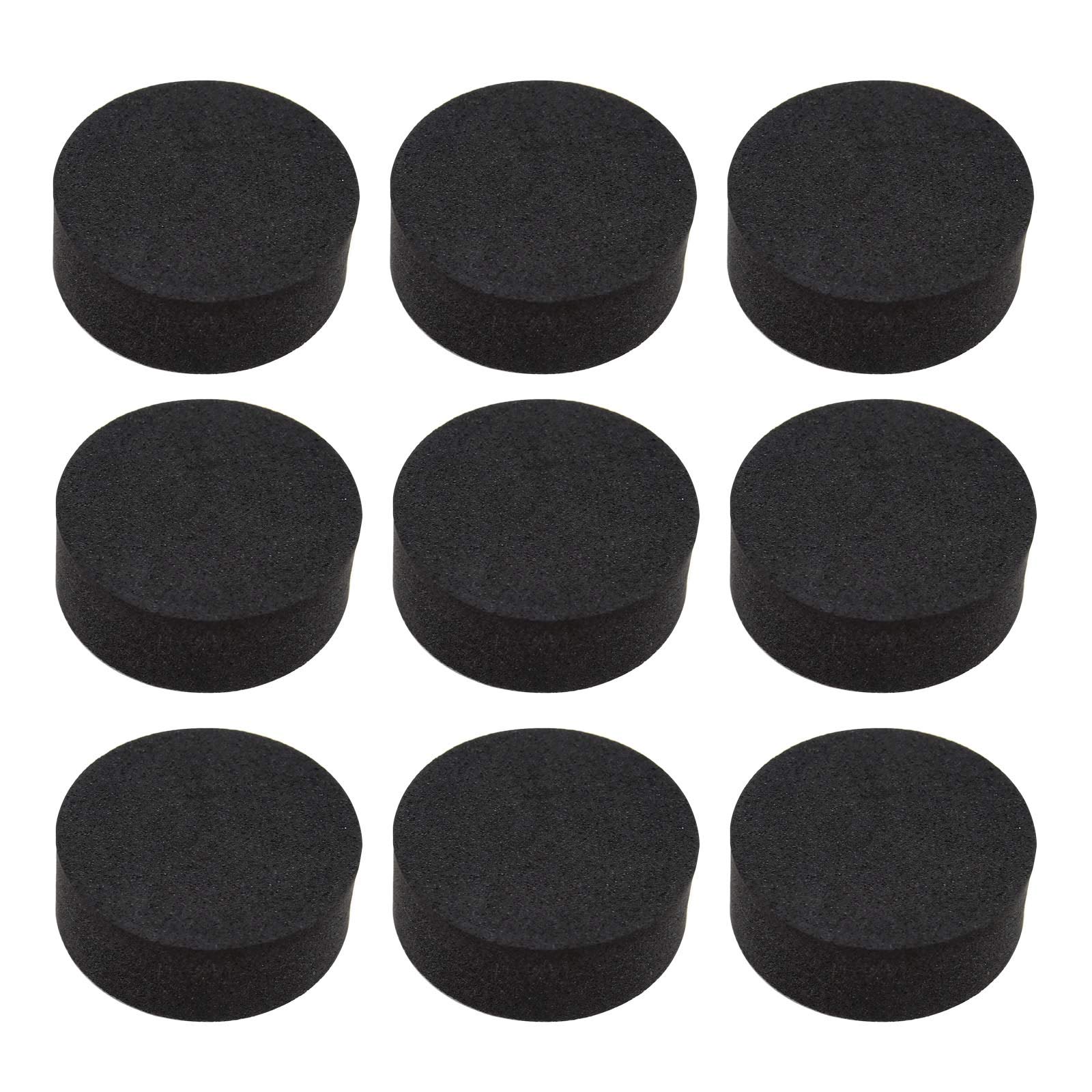 The Lord of the Tools 50Pcs Invisible Round Flower Pot Feet Mats EVA Plant Risers 30x11mm Black Multifunctional Non-Slip Pads with Single-Sided Adhesive