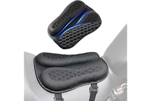 PACEWALKER Universal Motorcycle Gel Seat Cushion 3D Honeycomb Structure Breathable and Shock Absorption Pad for Comfortable Long Rides