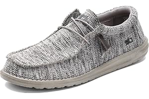 Hey Dude Men's Wally Sox | Retired Men’s Shoes | Men's Lace Up Loafers | Comfortable & Light-Weight
