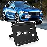 No Drill Front Bumper Tow Hook License Plate Mount Bracket Holder Compatible withVolvo XC90/EX90 2016-2025, Volvo XC40 2019-2023 Front License Plate Frames Front License Plate Mounting Kit