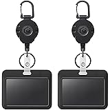 Uniclife 2 Pack Sliding Badge Holder Horizontal