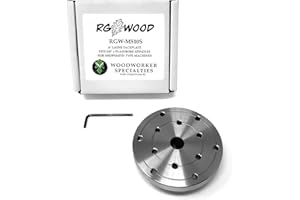 RGWOOD 4" Steel Wood Lathe Face Plate, 5/8" Plain Bore (to fit Shopsmith type machines)