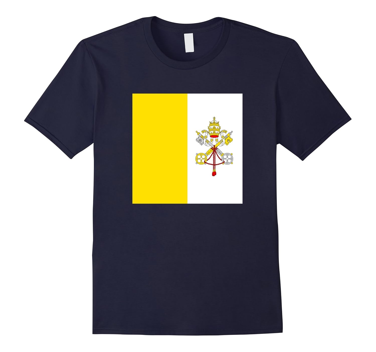 Flag of Vatican City T-Shirt Catholic Papal State Top Tee-ANZ