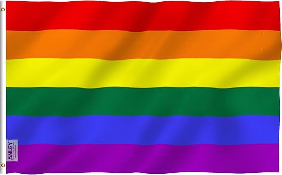 Amazon Com Anley Fly Breeze 3x5 Foot Rainbow Flag 6 Stripes