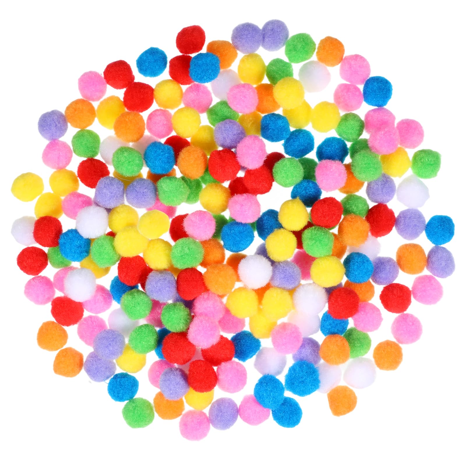 Photo 1 of 200 Pcs Pom Poms, 1 Inch Multicolor Craft Pom Poms, Soft and Fuzzy Pompom Balls for DIY Arts, Crafts Projects, Home Decorations