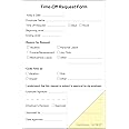 Becks Printing Employee Time Off Request Forms on 2 Part Carbonless Paper (Pack of 100)