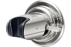 Home&I Suction Cup Shower Head Holder – Fixed Vertical Mount only, Waterproof ABS Plastic, Vacuum Suction, Shower Hose Mount 