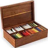 Acacia Wooden Tea Bag Organizers, Tea packet Storage Boxes, Tea Caddy for Tea Bags Chest, Teabag Holder Containers, Teabox St