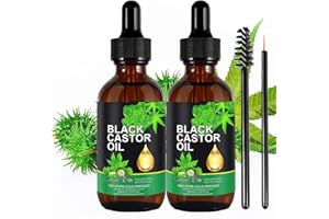 FestiKit Jamaican Black Castor Oil, 100% natural premium cold-pressed castor oil, organic hair growth castor oil, body massage oil, multi-purpose care oil (2pcs* 60ML)