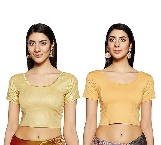 Women's Cotton Lycra Readymade Saree Blouse (Free Size, red)