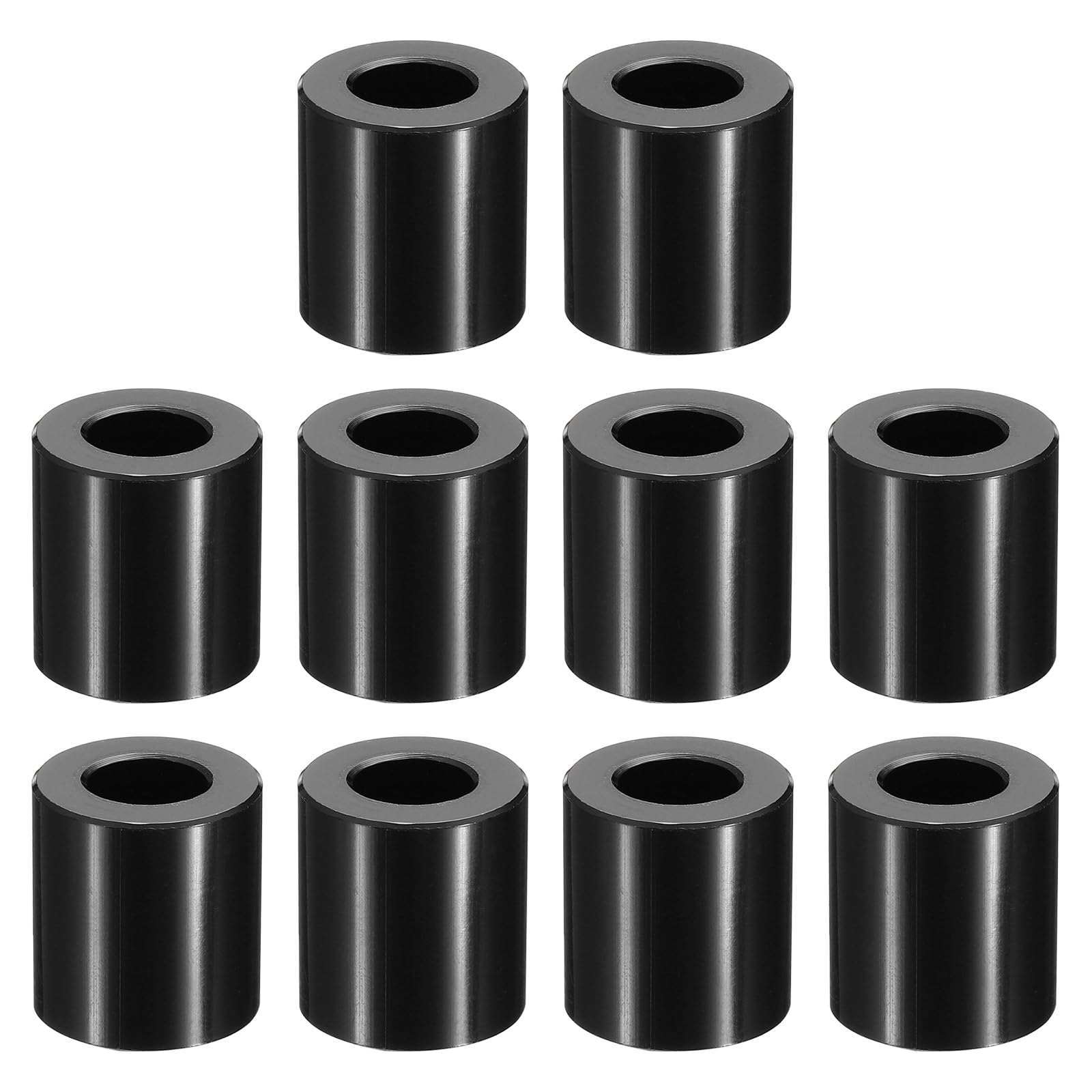 PATIKIL M10 Aluminum Spacers, 10 Pcs Metal Spacer Aluminum M10 x 3/4" OD x 13/16" L Aluminum Spacer Screw Standoff Round for 3/8" or M10 Screw Bolts