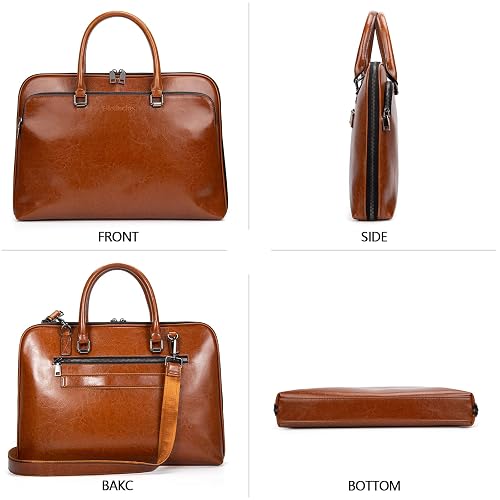 Blofinche Laptop Messenger Bag Aus Echtem Leder – Schicke Umhängetasche Für 15,6" Laptops