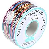 JESSINIE 8-Color Electronic Wire - 30 AWG Single Core, 250M Tinned Copper Solid Cable for Circuit Boards & PCB
