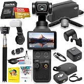 DJI Osmo Pocket 4 Creator Combo, Vlogging Cameras, 4K/240fps Vlog Camera, 3-Axis Stabilization, Active Track 7.0, Mic + Accessories Including a 128GB Extreme Memory Card + More