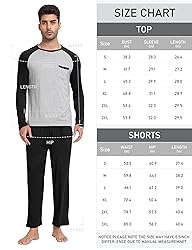 MoFiz Men's Sleep Sets,Modal Pajamas Set Ultra Thin