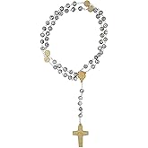 Vatican Imports Pope Francis Four Basilicas Rosary with Rosette Beads and Gold-Tone Accents - Made in Italy