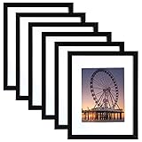 BESCRCL 11x14 Picture Frame Black Set of 6, Display