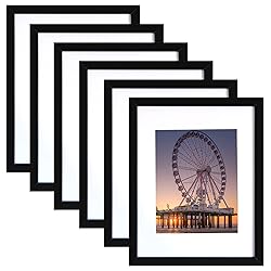 BESCRCL 11x14 Picture Frame Black Set of 6, Display