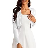 McVanedy Womens Cardigan Knit Tops Sweaters Soft Long Sleeve Bolero Cropped Cardigans S-XL