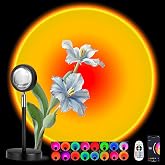 Spacenight Sunset Lamp Projector Multi-Color Multi-Mode, Dimmable, Timing, Music Rhythm, Sunset Background Wonderful Visual I
