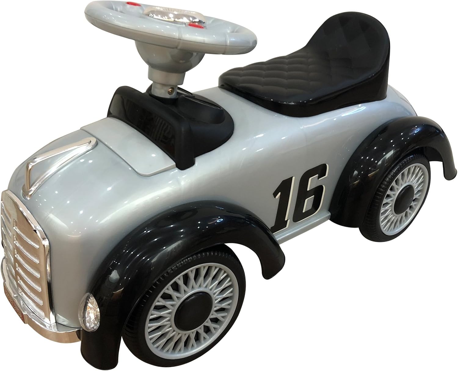 足けり玩具 レトロカー クラシックカー 乗用玩具 乗り物おもちゃ 子供向け 足けり レトロカー 610 シルバー 乗用玩具 おもちゃ Amazon