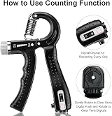 KDG Hand Grip Strengthener 2 Pack Adjustable 5-60 KG Forearm Exerciser Black view 4