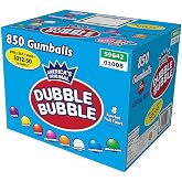 GUMBALLS - 1" Dubble Bubble Concord Assorted 850 Count with Free Display for Vending Machine