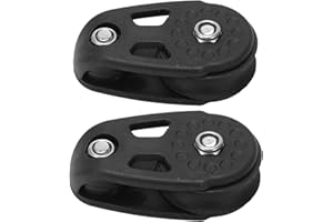 ERYUE 2 Pcs Kayak Pulley Heavy Duty Nylon Sturdy Marine Nylon Pulley, With 2.2in X 1.2in, 8mm Rope Diameter, for Ship Yacht C