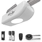 ATOMS ATR-1611 - By SKYLINK 1/2HPF Extremely Quiet Garage Door Opener with Built-In LED, White, Chain Drive, ATR-1611C