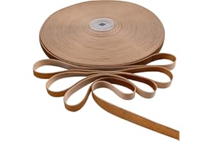 BokingOne Vintage Khaki Velvet Ribbon, 3/8 Inch X 30Yds Single Face Velvet Ribbon for Gift Wrapping, Christmas Wrapping Bows, Wedding Decor, Home Decorating, DIY Crafts Decor