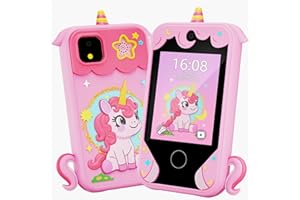 WINDPAINT Kids Phone for Girl Toys, Christmas Birthday Gifts for Toddler Age 3-10 Year Old Girls Boys Toys, Kids Toddler Smart Phone, Detective Educational Learning Toys with 2.8" Touchscreen, Music Video Game