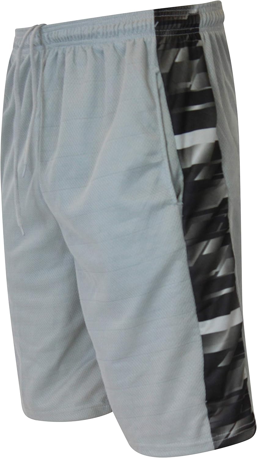 Real Essentials Men's Active Athletic Performance Shorts with Pockets - 5 Pack at  Men’s Clothing store