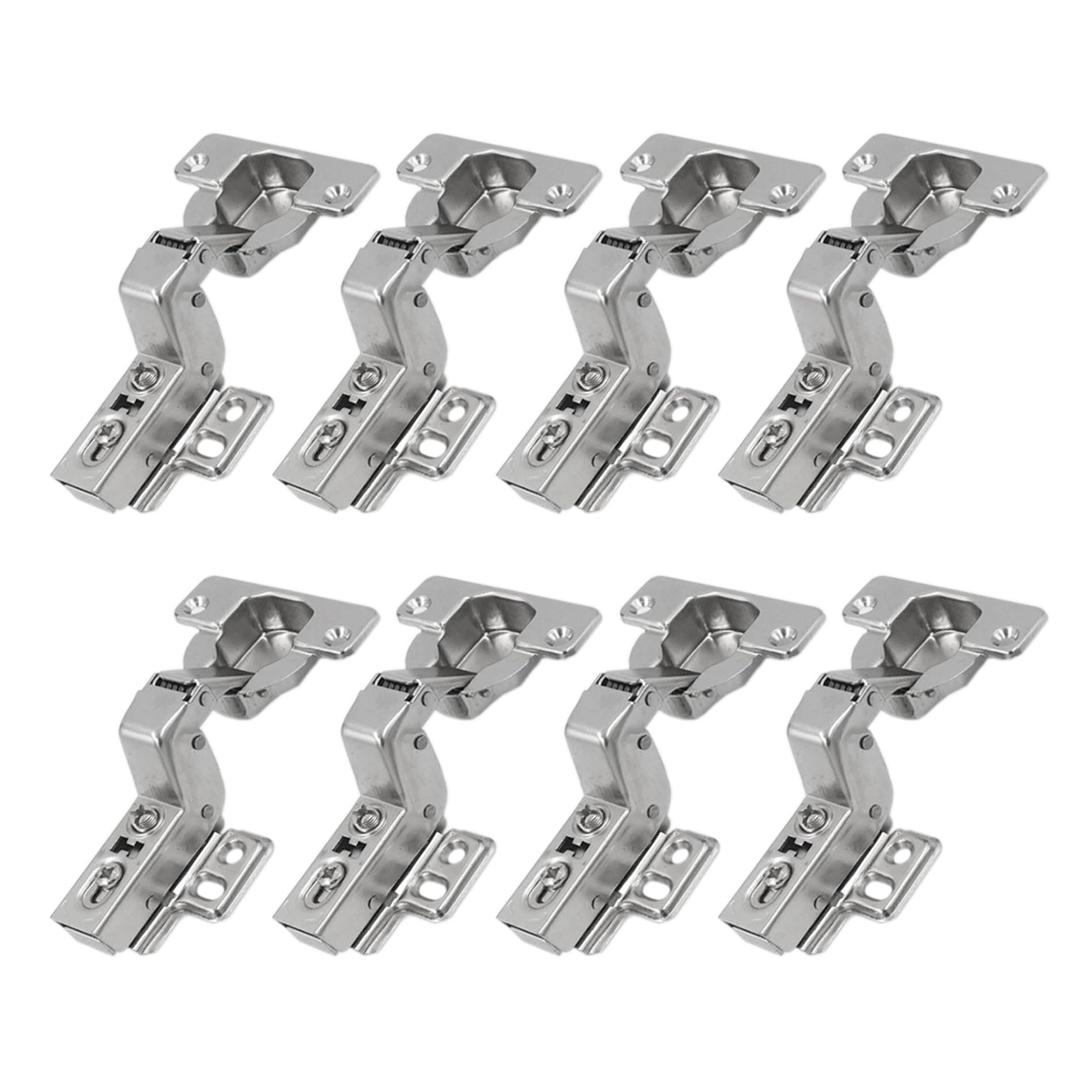 LOOTICH 95 Degree Inset 40mm Soft Close Hinges with Hydraulic Damper for Kitchen Cabinet Cupboard Wardrobe Heavy Thick Door Hinges with Cushioning Buffering Mechanism Pack of 8