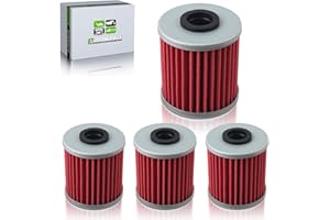 partszen KX250 Oil Filter for Kawasaki KX250F KX450F for Suzuki RMX450Z RMZ250 RMZ450 Beta EVO 250 300, 4pcs