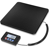 Fuzion Shipping Scale, 440LB x 10g High Accuracy Postal Scale, Hold &amp; Tare | Carbon Fiber Platform, Digital Shipping Postal Scale for Packages, Luggage, Mailing, Postage, Battery &amp; AC Adapter Included