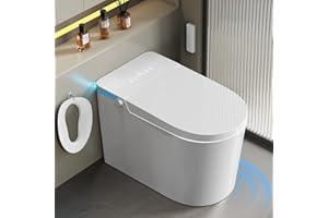 GLENDAN Smart Toilet with Bidet Built-In-Tank: Water Temp Adjustable Bidet Toilet with Child Seat, Heated Seat Modern Toilet, One Piece Toilets with Dryer Remote Foot Sensor Foam, Auto Lid&Seat, ADA Comfort