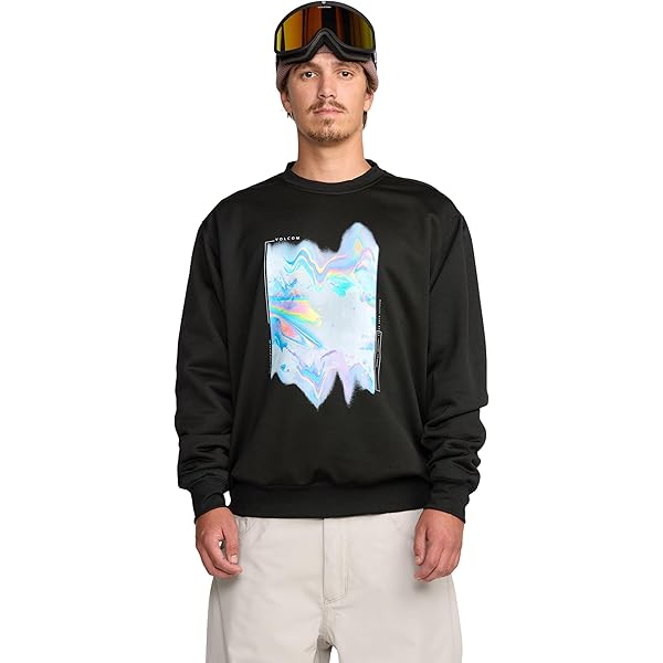 Volcom Men's Let It Storm Crew Riding Snowboard Fleece Sweatshirt