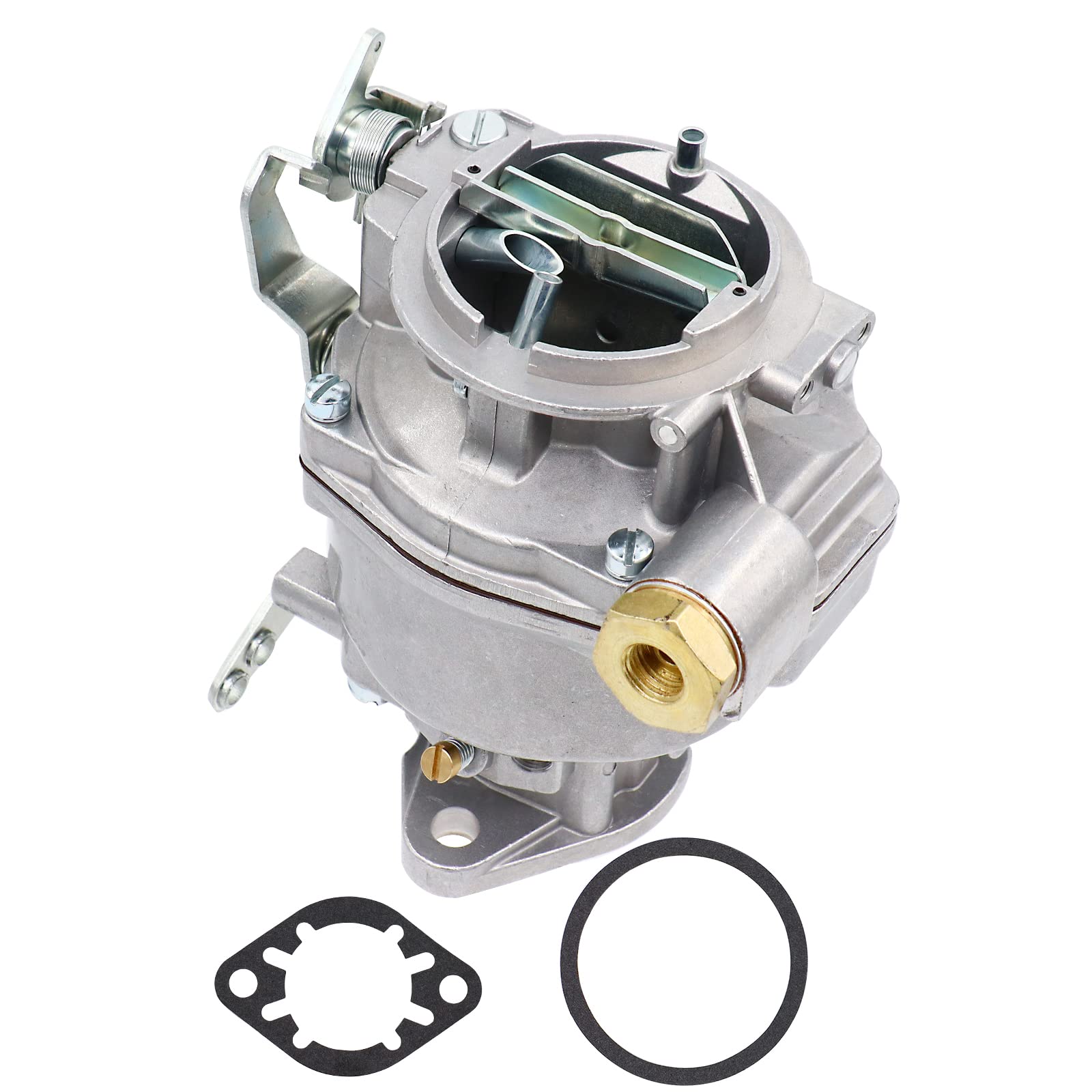 Photo 1 of NENKUTEN 1 Barrel Carburetor for Rochester 230 250 Engines Chevy 1963-1967 GMC Pickup Chevrolet Carb BV 3.8L 3769CC 230Cu 4.1L 4098CC 250Cu Manual choke with Gaskets Replaces 7026017