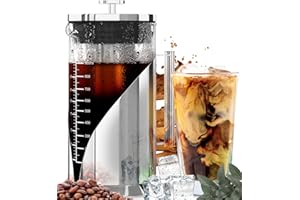 Cafe Du Chateau Cold Brew Coffee Maker - 34 Ounces - Air Tight Seal with Faster Steep Time - Ice Tea and Coffee Server - Stai