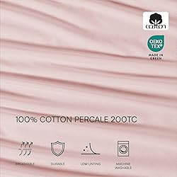 Lacoste 100% Cotton Percale 4-Piece Sheet Set