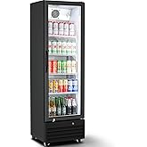 BODEGA BODEGACOOLER 9 Cu.Ft Commercial Beverage Refrigerator with Glass Door,Display Drink Refrigerators fridge for Beer Display Drink Cooler Rapid Cooling &amp; Quiet for Bar Restaurant Office Store Use