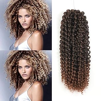 Amazon Com Afro Jerry Curl Crochet Hair Ombre Color Marlybob